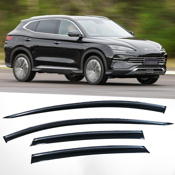 Chrome Trim Weather Shield Weathershield Window Visor to suit BYD Sealion 6