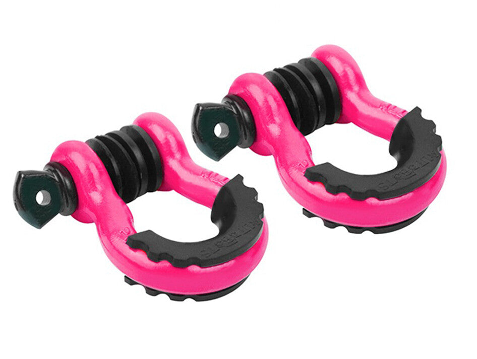 2 X 4.75T RATED SHACKLE Pink Body 4x4 OFFROAD RECOVERY TOW POINT D Rin ...