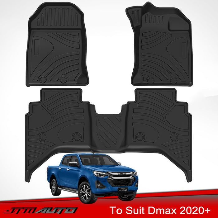UltraMat 3D TPV Heavy Duty All Weather Floor Mats to suit Isuzu Dmax D-max 2020+