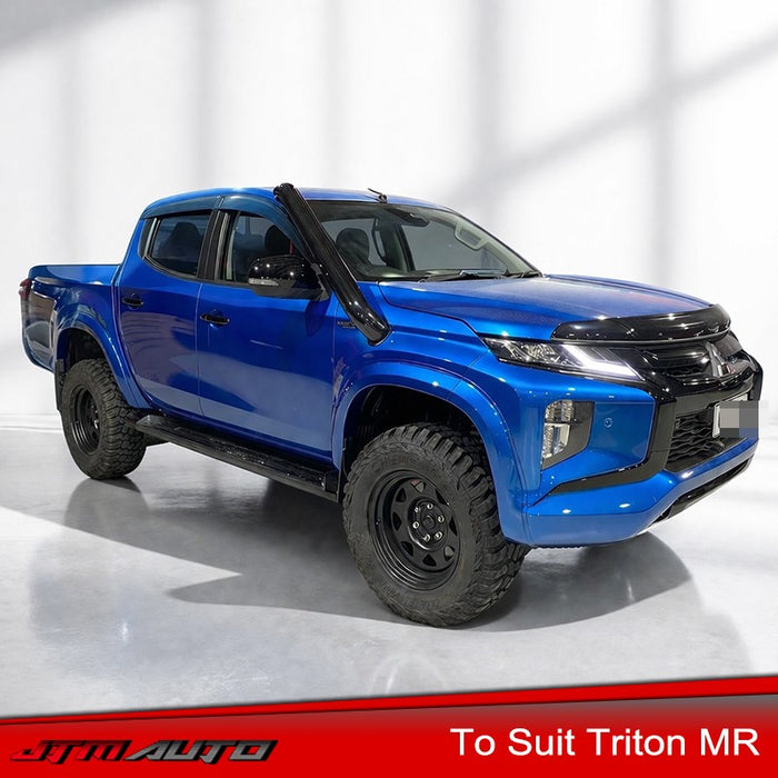 4" Black Powder Coated Stainless Steel Snorkel tosuit Mitsubishi Triton MR 2019-2023