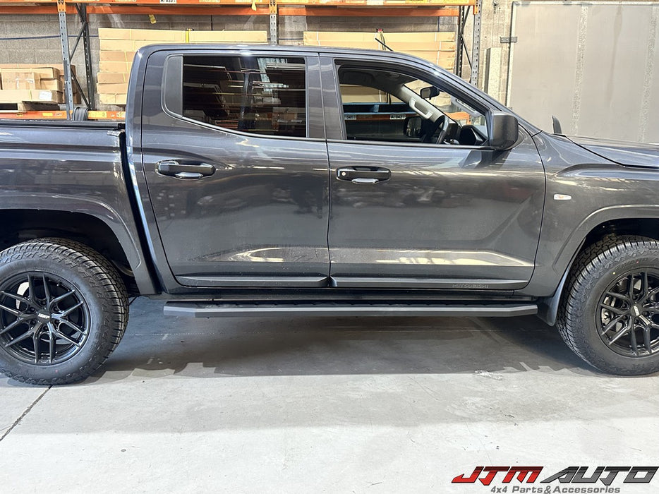 Heavy Duty Steel Black Off road Side Steps to suit Nissan Navara D27 2026+
