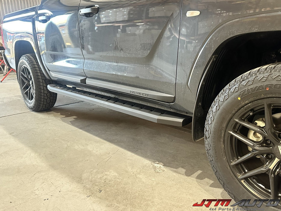 Heavy Duty Steel Black Off road Side Steps to suit Nissan Navara D27 2026+