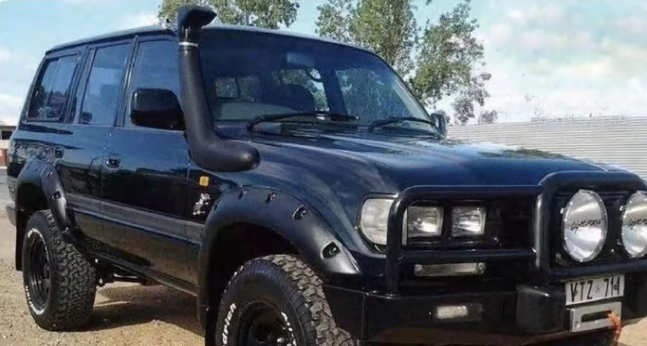 Black 6 pcs Jungle Fender Flares Wheel Arches To Suit Toyota Land Cruiser LC80