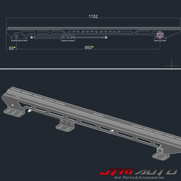 Universal Gas Strut Rails For Roller Shutter Tub Rack Platform Basket