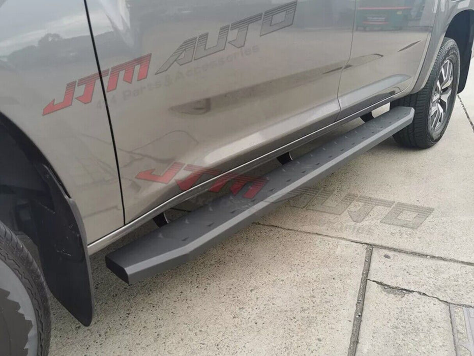 Heavy Duty Steel Black Flat Side Steps Running Board to suit VW Amarok 2023+
