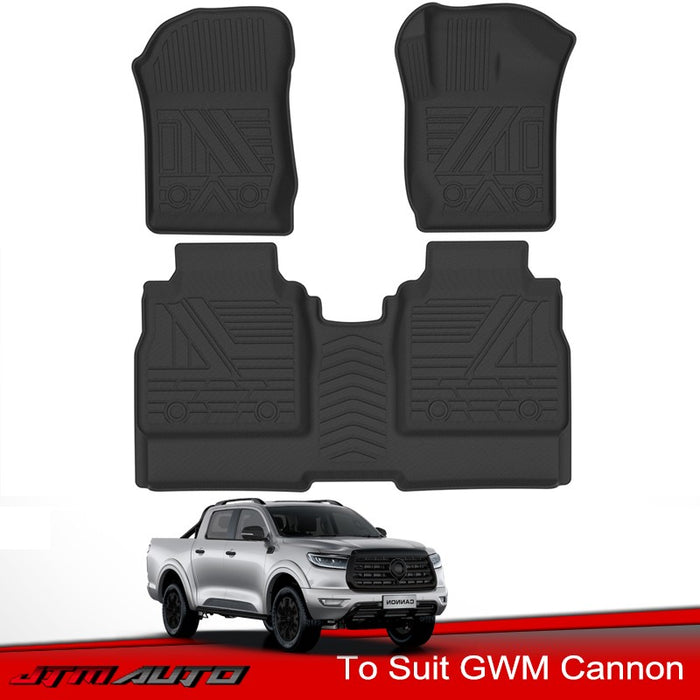 UltraMat 3D TPV Heavy Duty All Weather Floor Mats to suit GWM Cannon 2020+