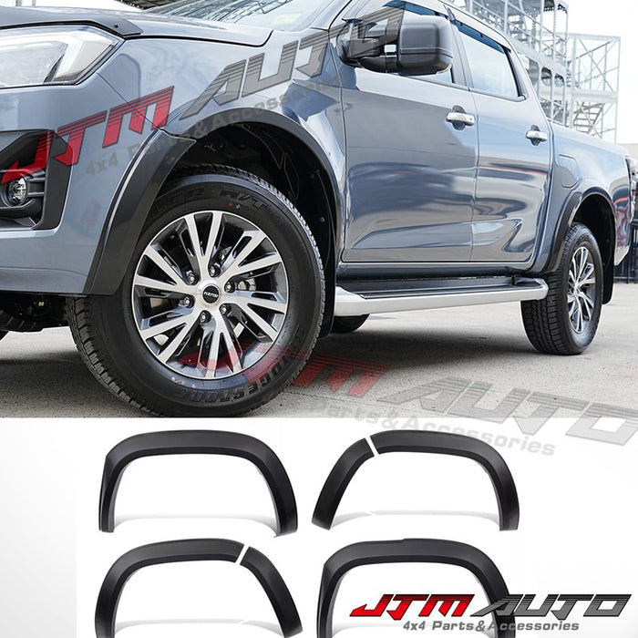 Slim Fender Flares Matte Black Guard Trim to suit Isuzu D-Max 2024+ Facelift