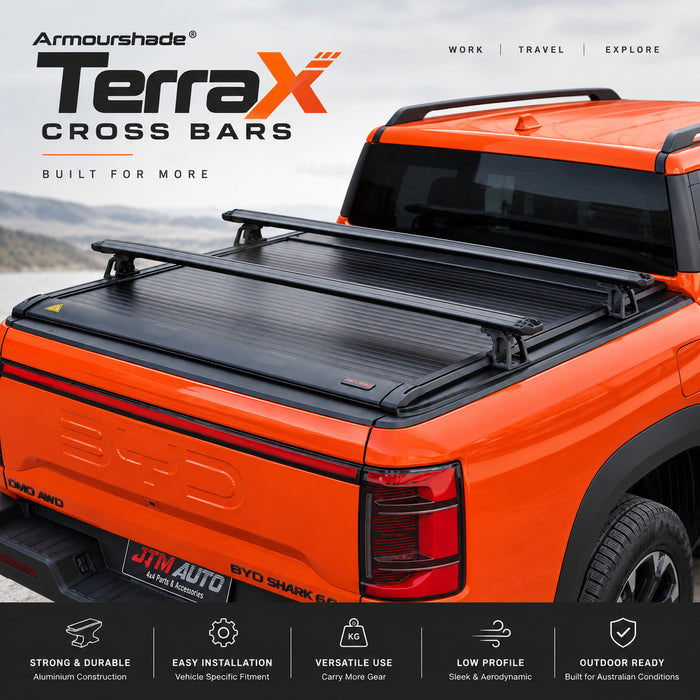 2x Roller Shutter Load Bars TerraX Cross Bars Alloy Channel Mount 160CM