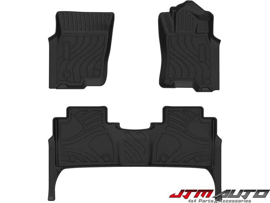 UltraMat 3D TPV Heavy Duty All Weather Floor Mats tosuit Nissan Navara Np300 14+