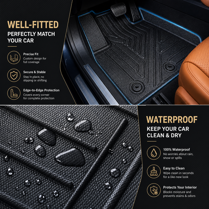 UltraMat 3D TPV Heavy Duty All Weather Floor Mats tosuit Mitsubishi Triton MQ MR