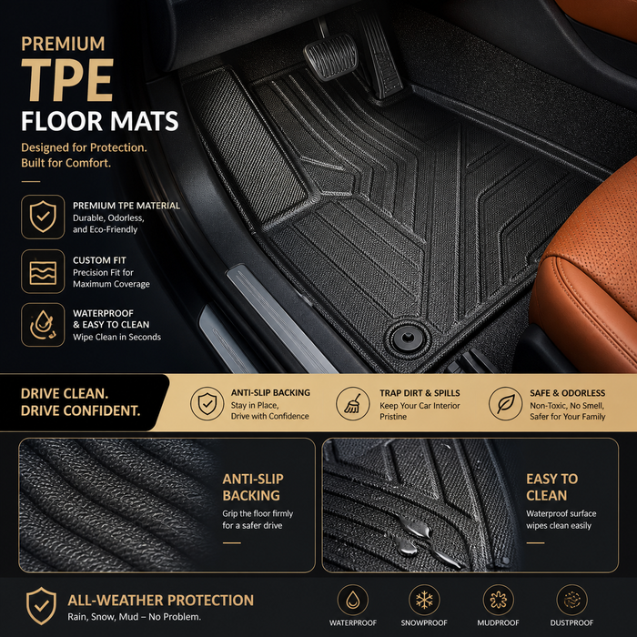 UltraMat 3D TPV Heavy Duty All Weather Floor Mats tosuit Mitsubishi Triton MQ MR