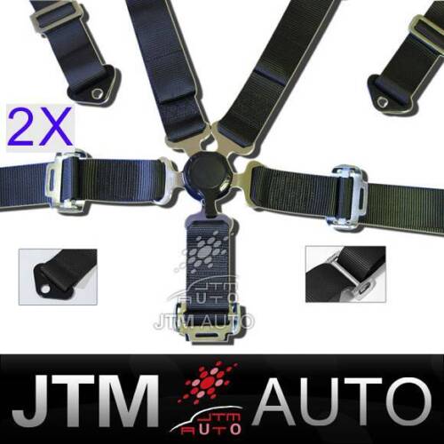 BN 2 X 5 POINT RACING CAMLOCK SEAT BELT HARNESSES BLACK — JTM Auto 4x4 ...